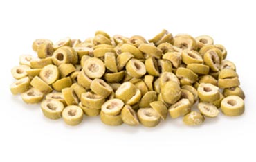 FROZEN IQF GREEN OLIVES SLICES