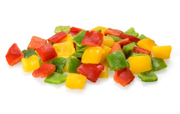 FROZEN IQF TRICOLOR PEPPER 20X20