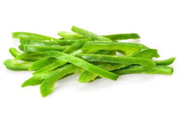 FROZEN IQF GREEN PEPPER SLICES