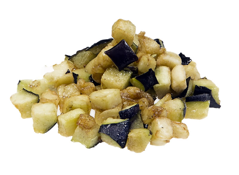 Prefried aubergines